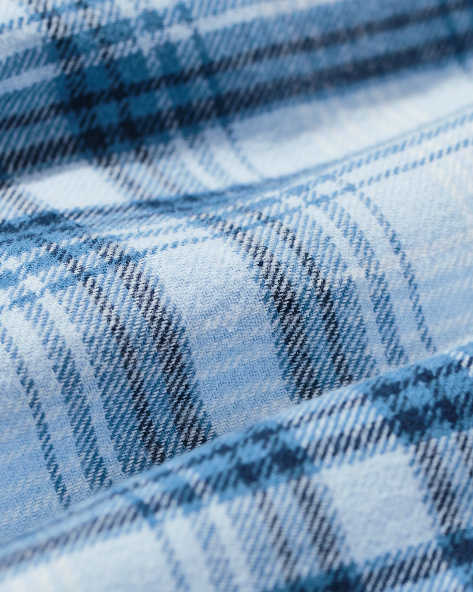Herrenpyjama, kariert mittelblau mittelblau - 23634440MIDBLUE - HEMA