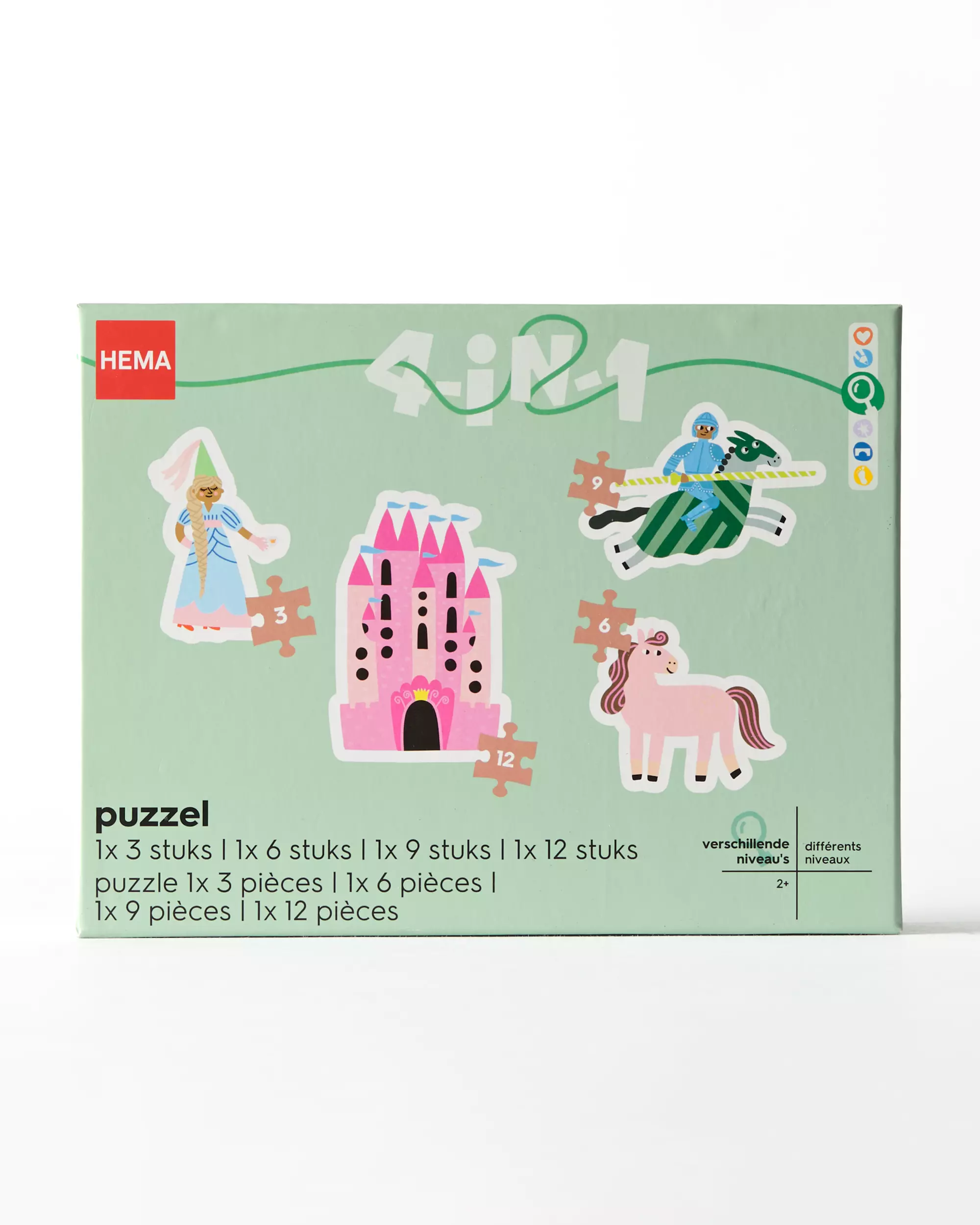 Puzzle „Ritter und Prinzessinnen“, 4-teilig