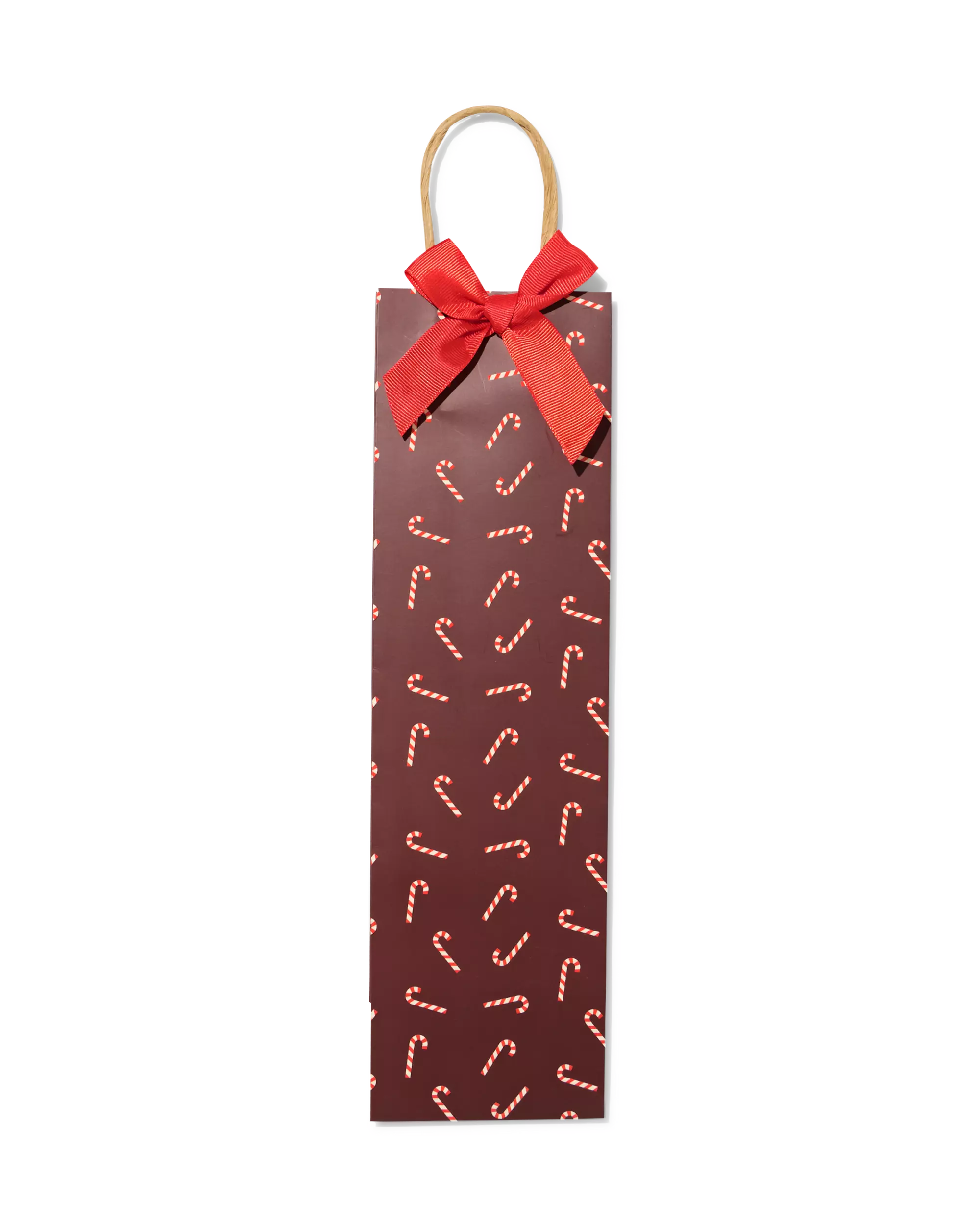 sac à vin 44,5x10,5cm canne de Noël