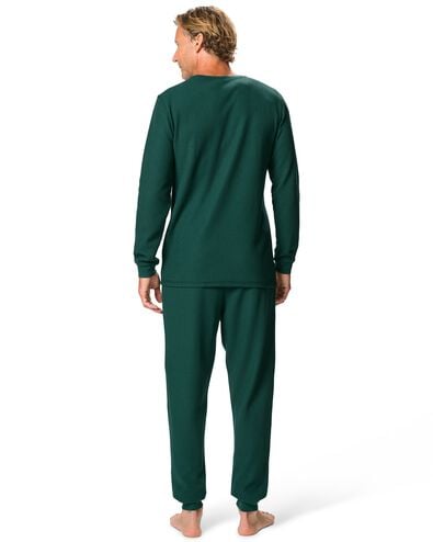 Herrenpyjama Jules, Waffelstruktur dunkelgr&uuml;n dunkelgr&uuml;n - 23610510DARKGREEN - HEMA