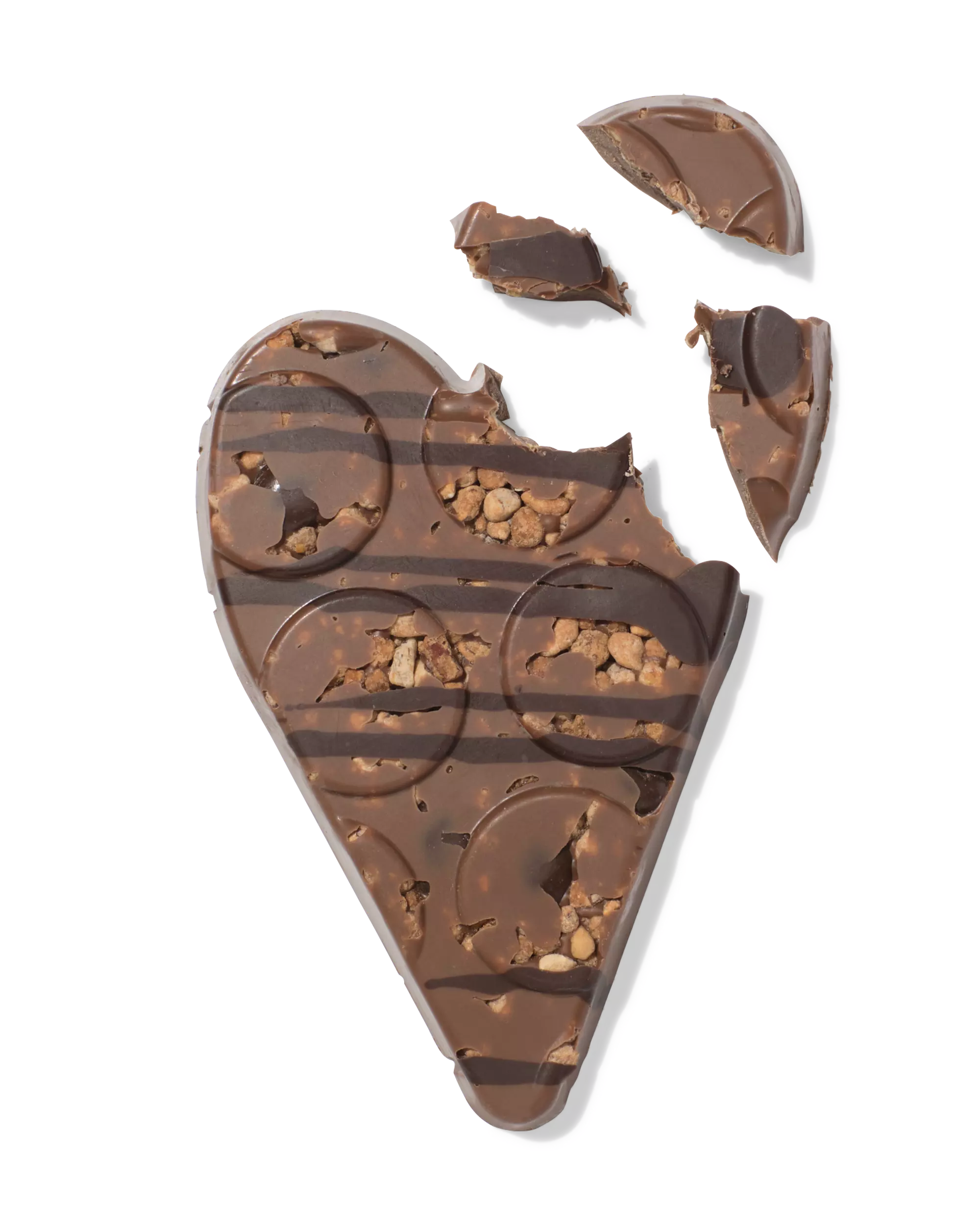 cœur en chocolat au lait grains de moka et noix de pécan 125 g