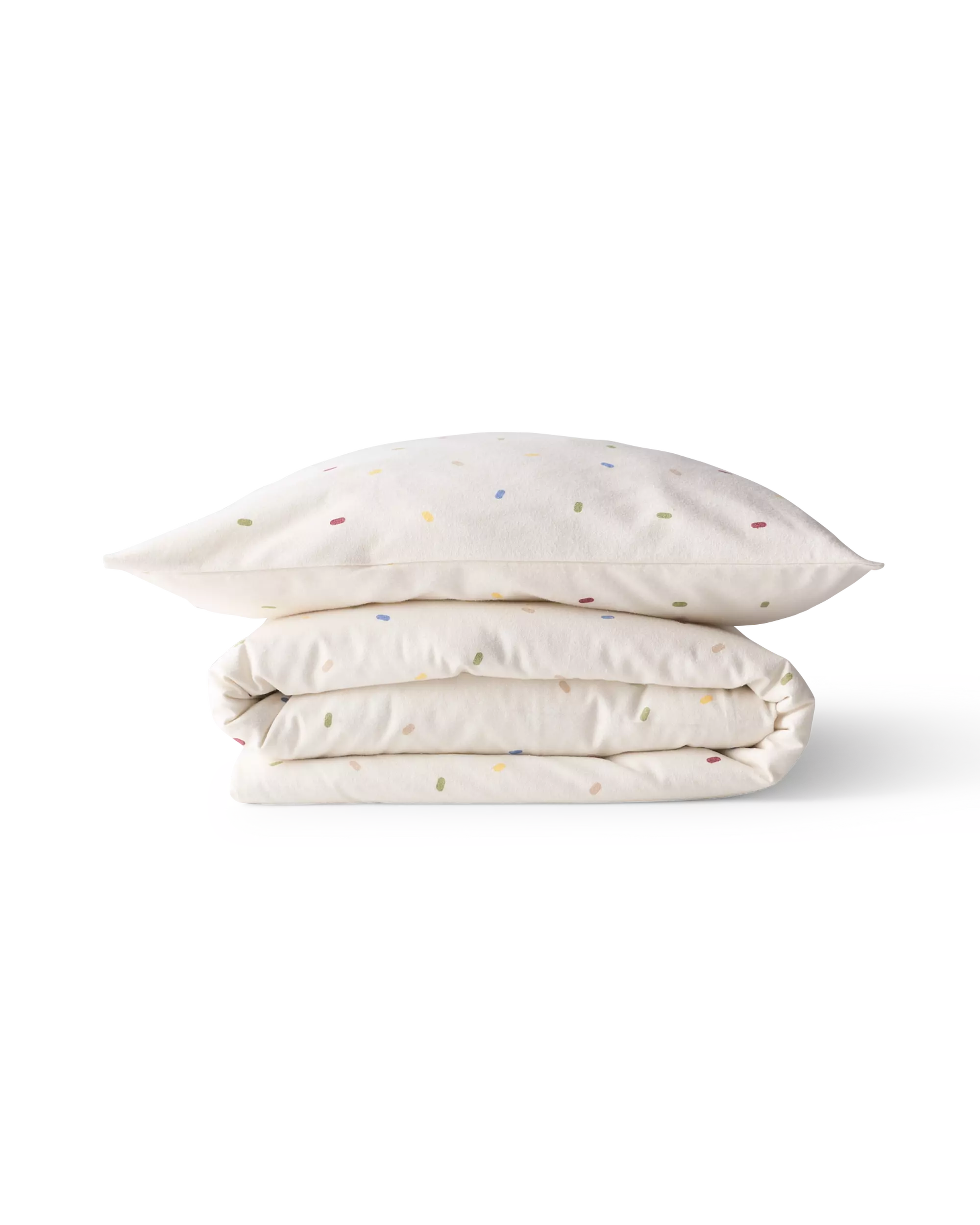 housse de couette pour enfant 120x150cm flanelle pois beige
