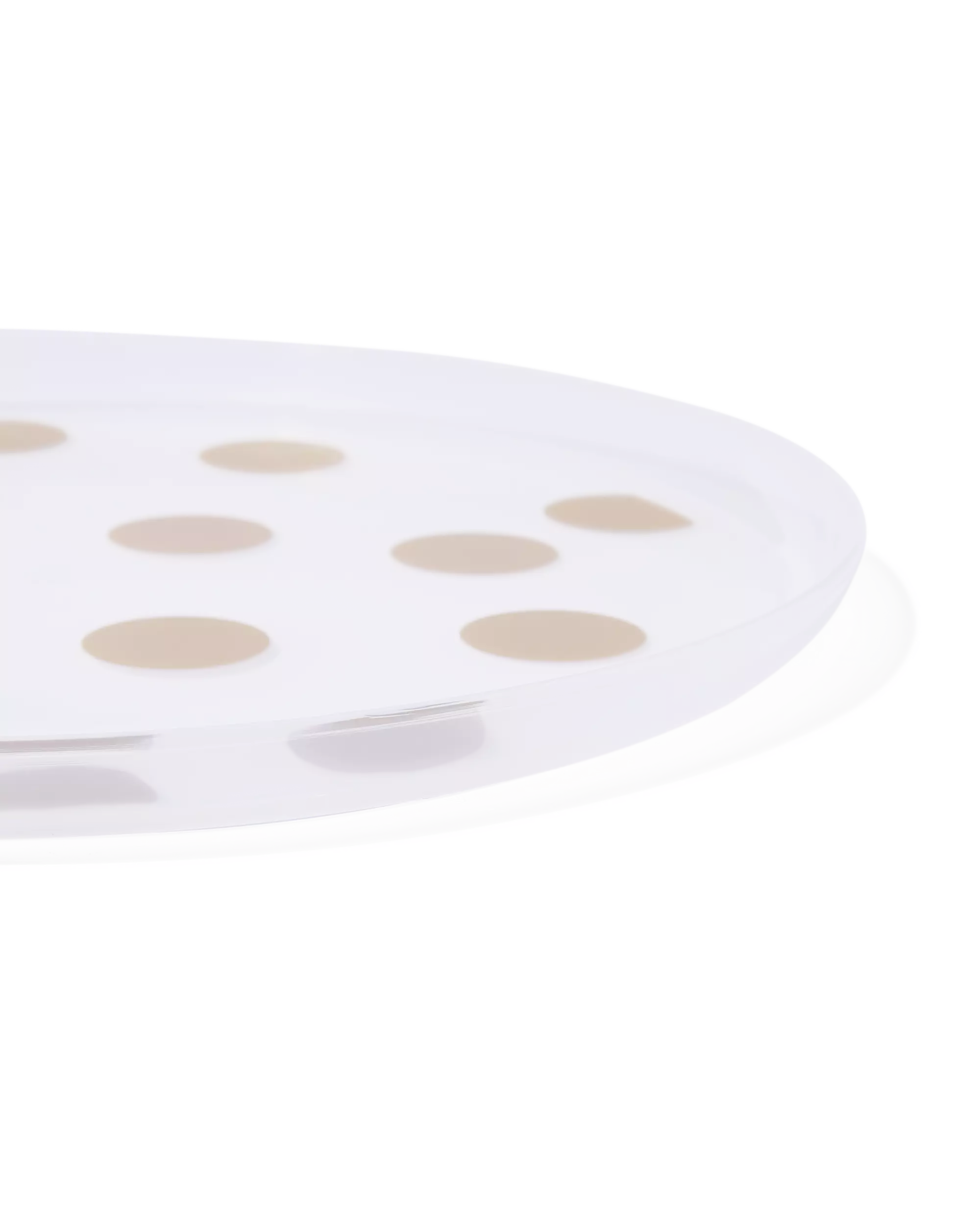 assiettes réutilisables à pois dorés lot de 4