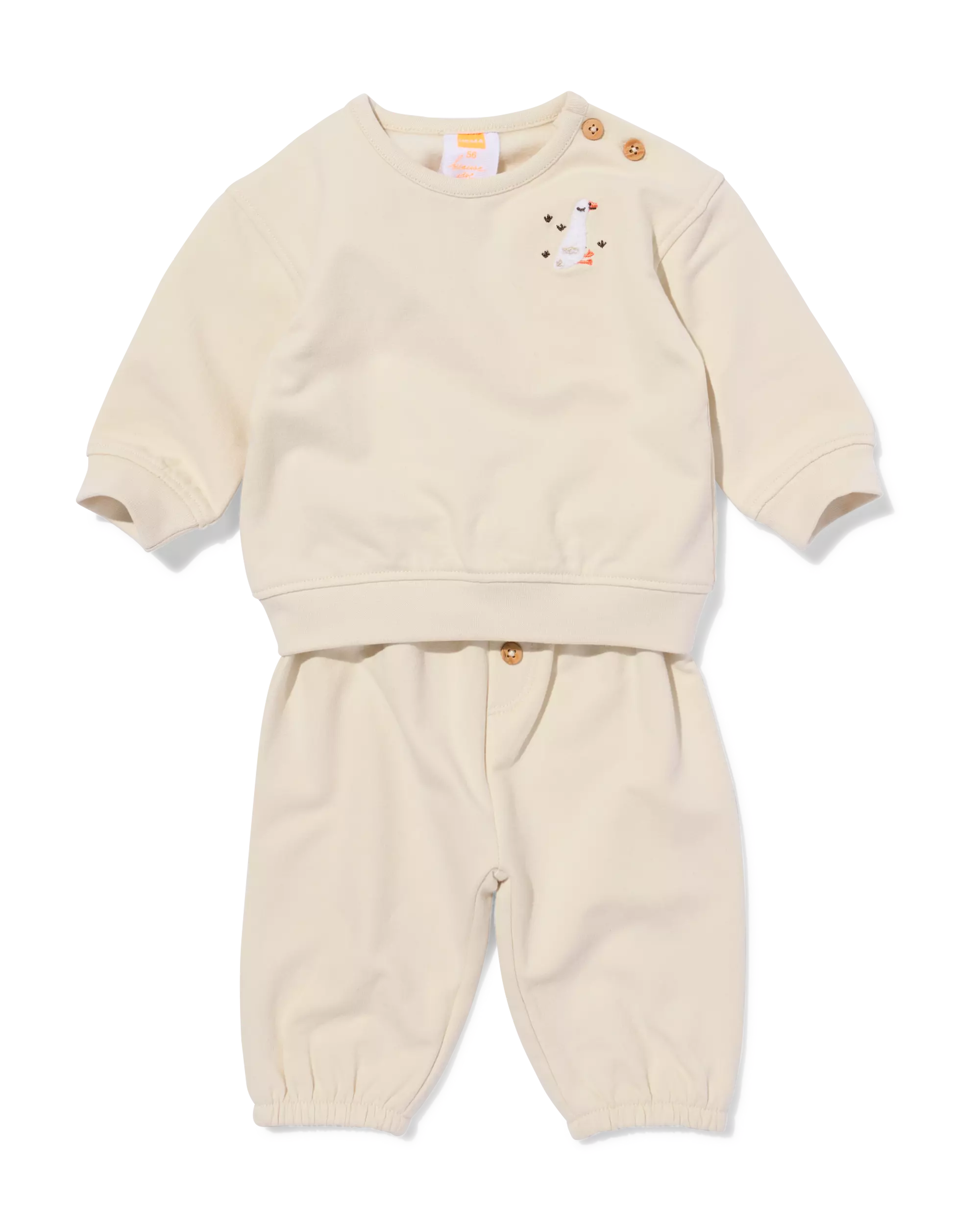 ensemble vêtement bébé tissu sweat oies