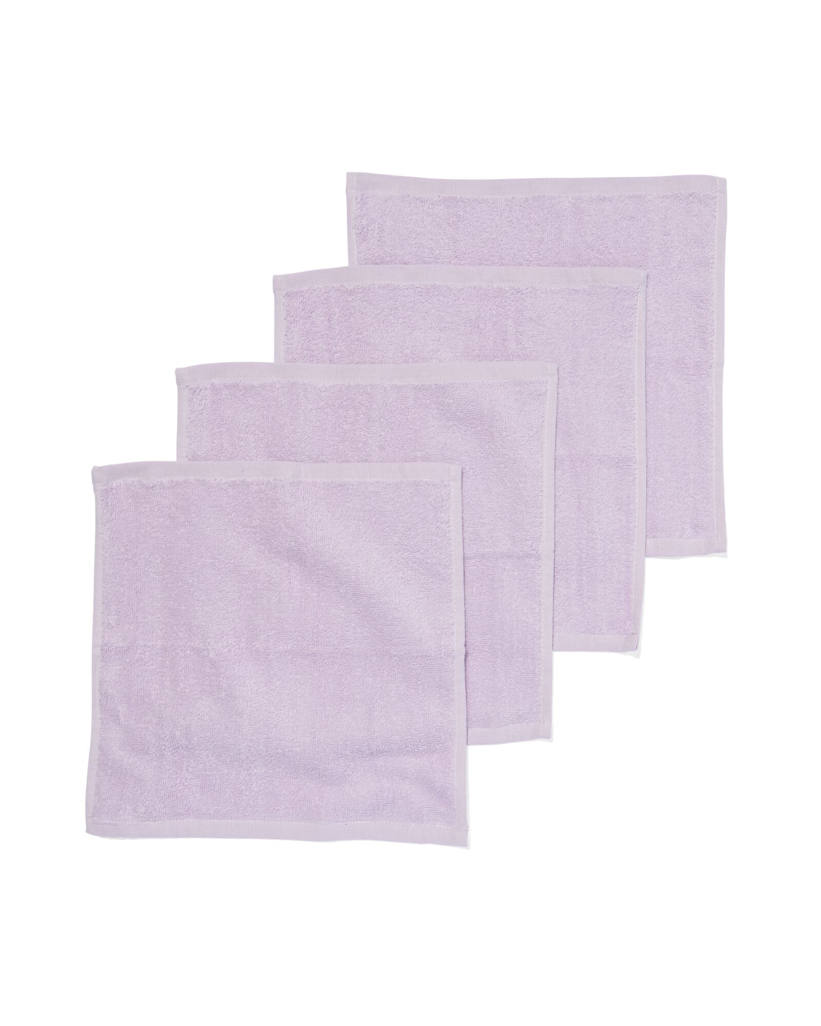 4 serviettes pour visage 30x30 lilas - qualit&eacute; &eacute;paisse lilas d&eacute;barbouillettes 30 x 30 - 5245411 - HEMA