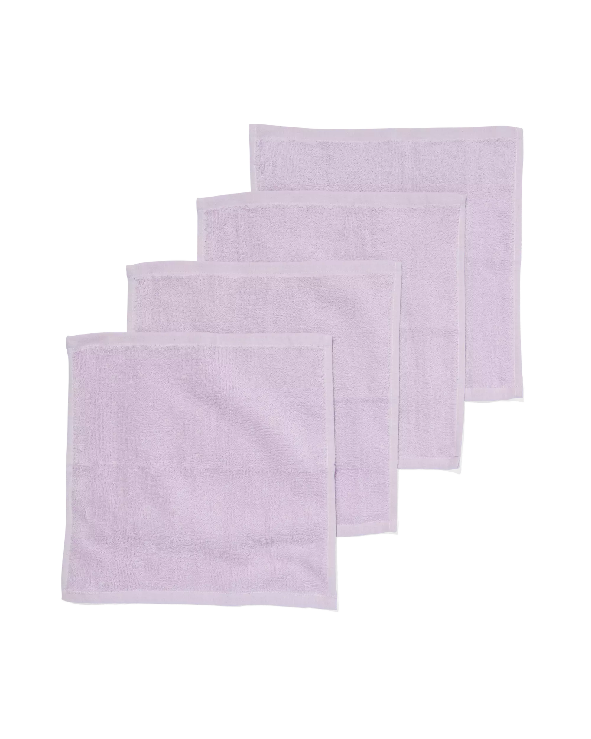 4 serviettes pour visage 30x30 lilas - qualité épaisse