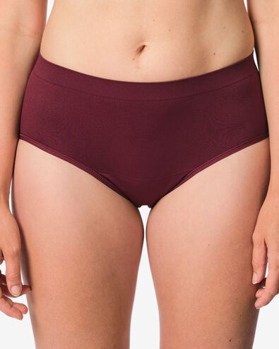 menstruatiehipster naadloos lichte absorptie donkerrood - 19608419DARKRED - HEMA