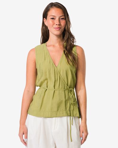 dames top Ida  groen - 36251580GREEN - HEMA