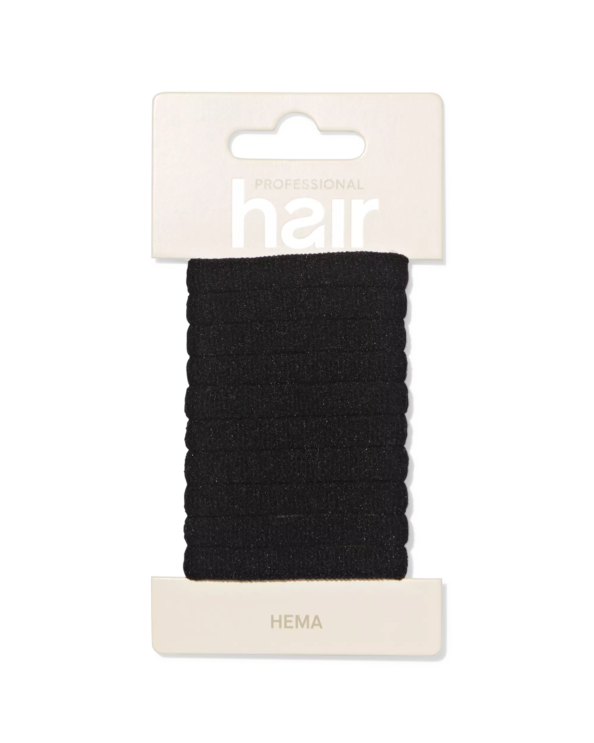 10 élastiques pour cheveux tissu éponge noir