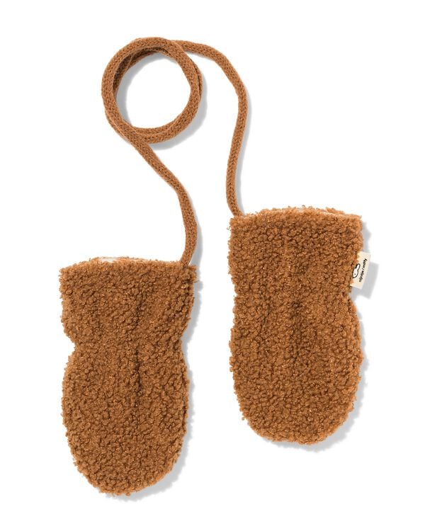 nijntje babywanten teddy bruin bruin - 33200565BROWN - HEMA