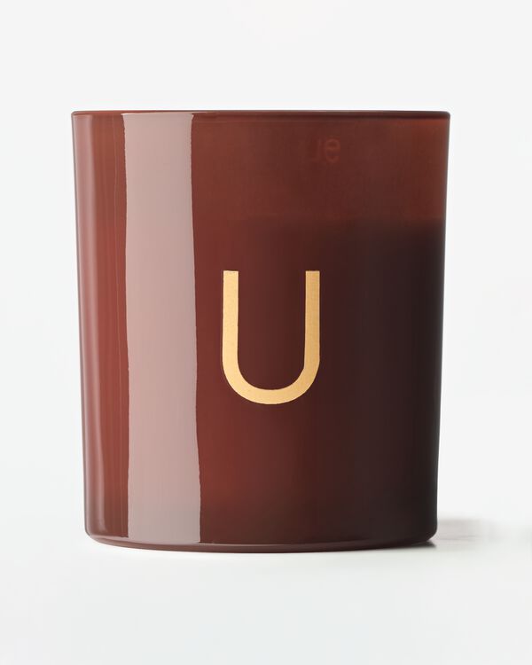 Kerze im Glas, ⌀ 8 &times; 9 cm, Buchstabe U U - 61102680U - HEMA