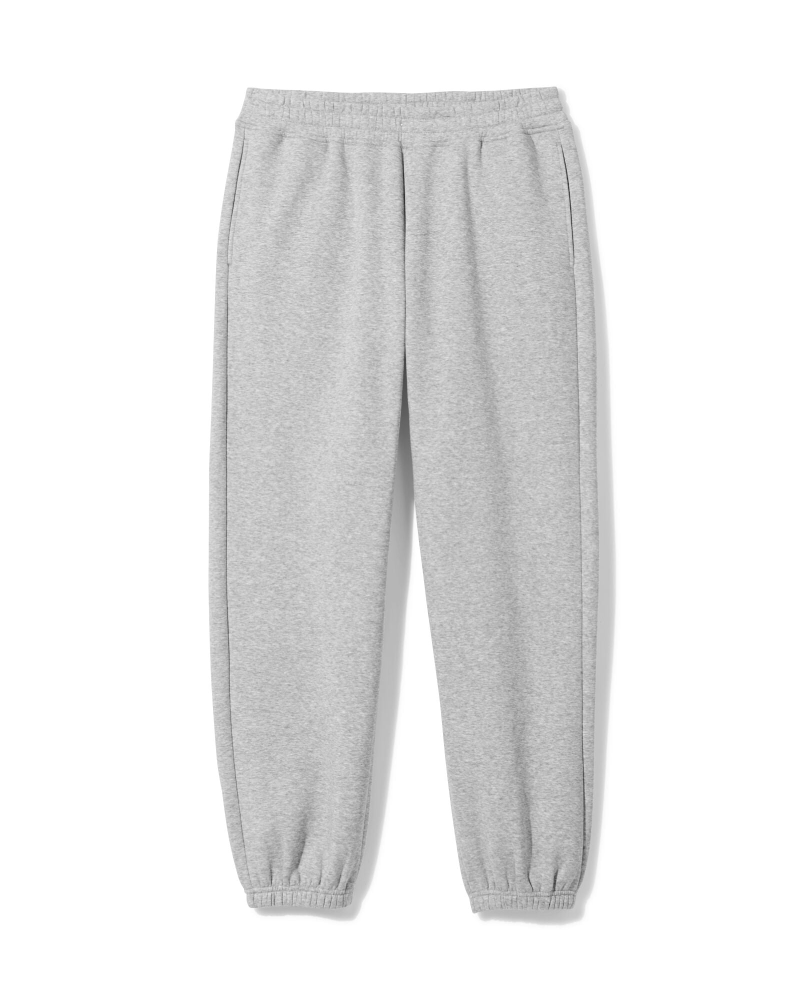 herenbroek sweatstof regular fit grijsmelange grijsmelange - 2101240GREYMELANGE - HEMA