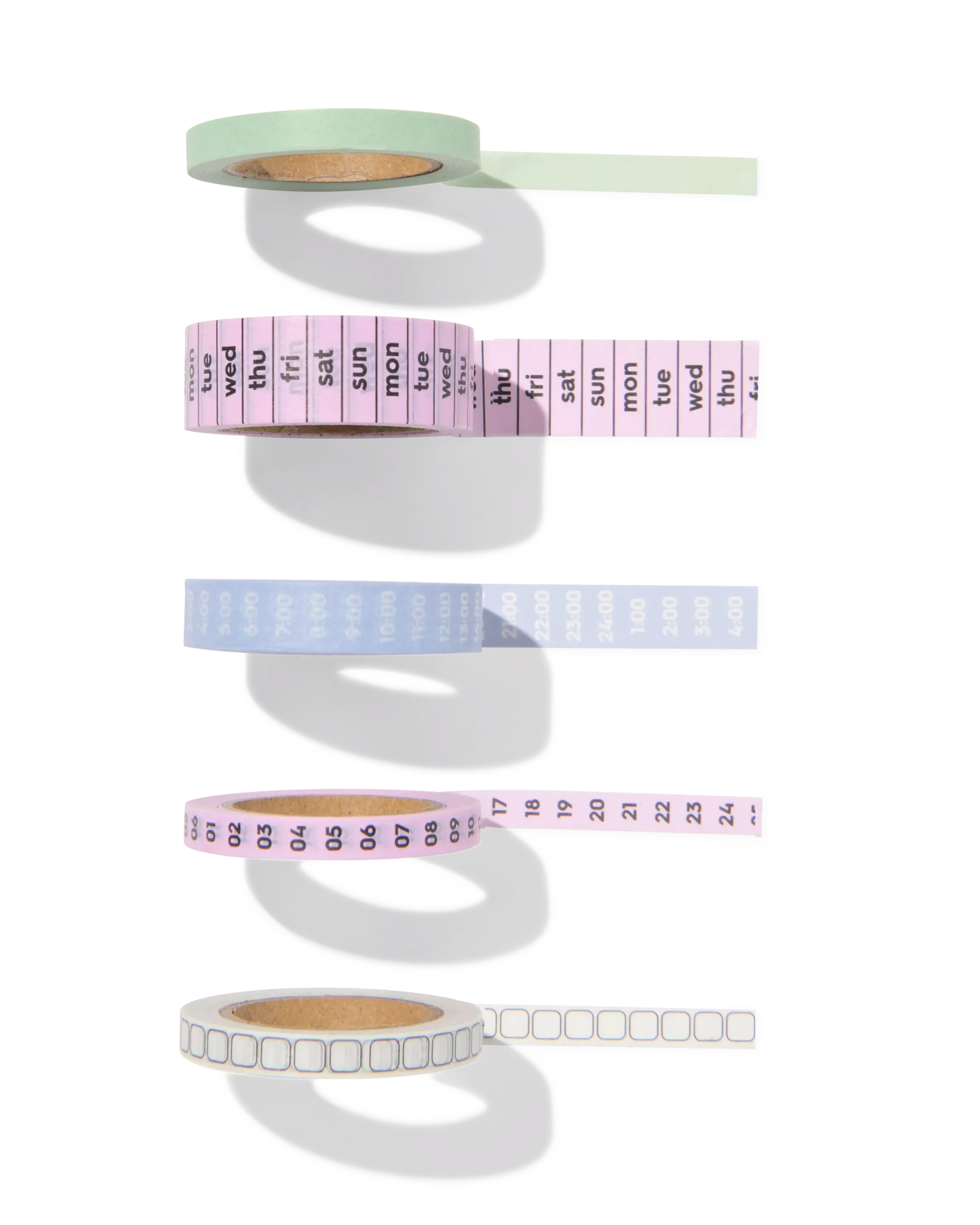 washi tapes planner - 5 stuks