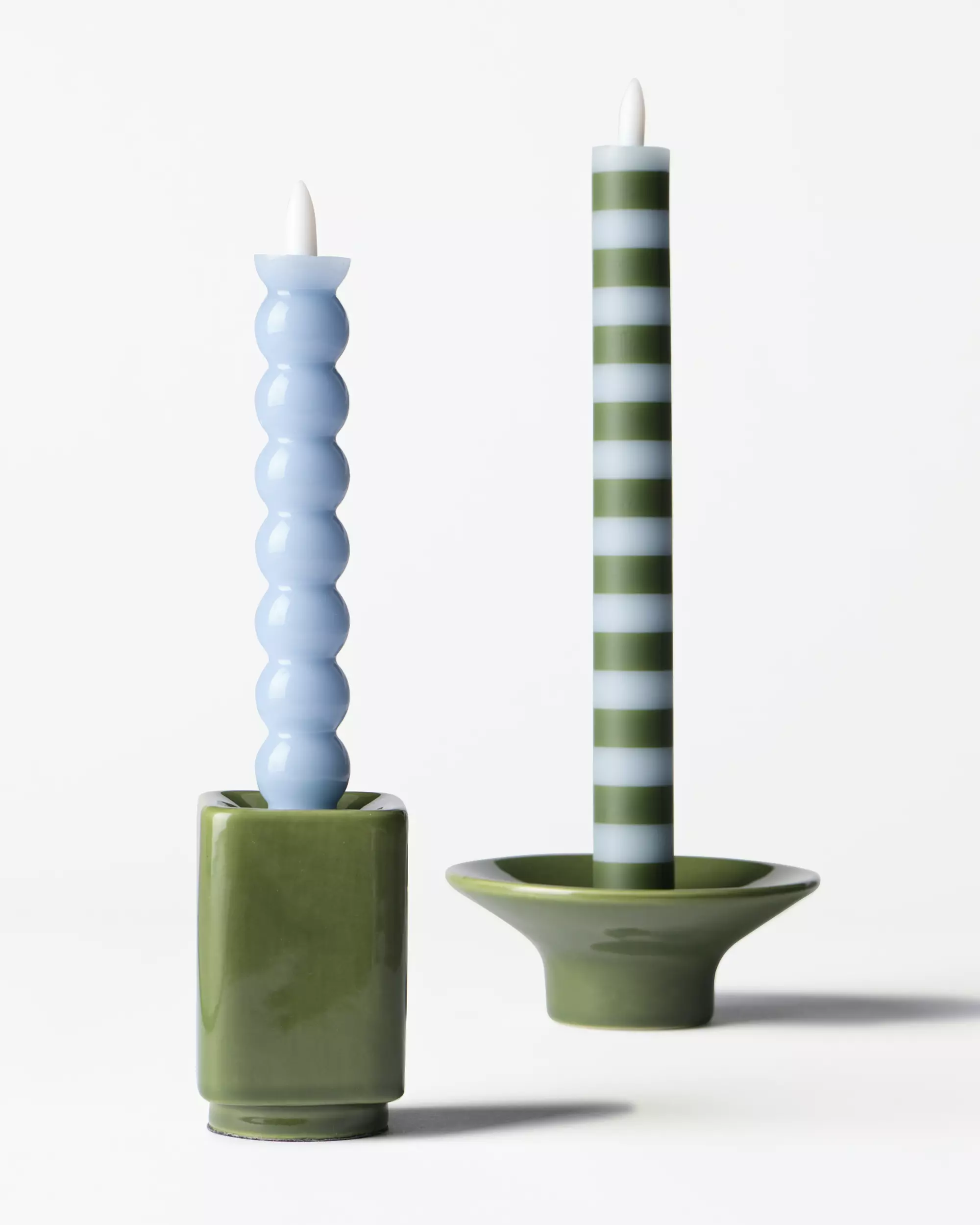 bougeoir Ø 12 x 6,5 cm Zwier céramique vert