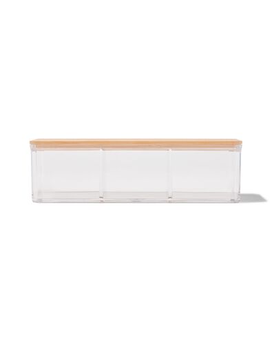 organizer transparant met deksel 9x12.5x6.8 - 80330010 - HEMA