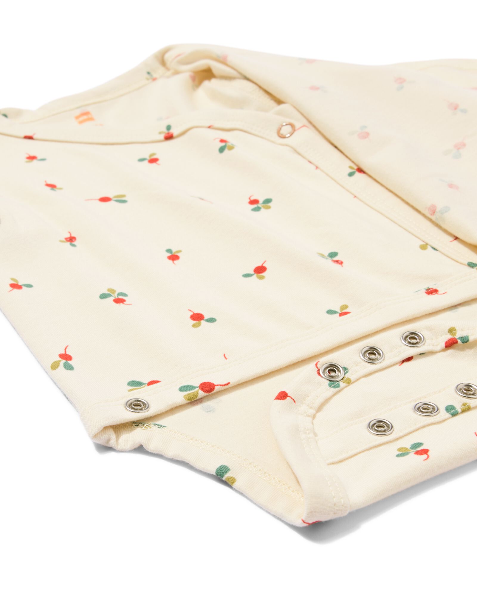 baby meegroei overslagbody rib radijs beige beige - 33461620BEIGE - HEMA