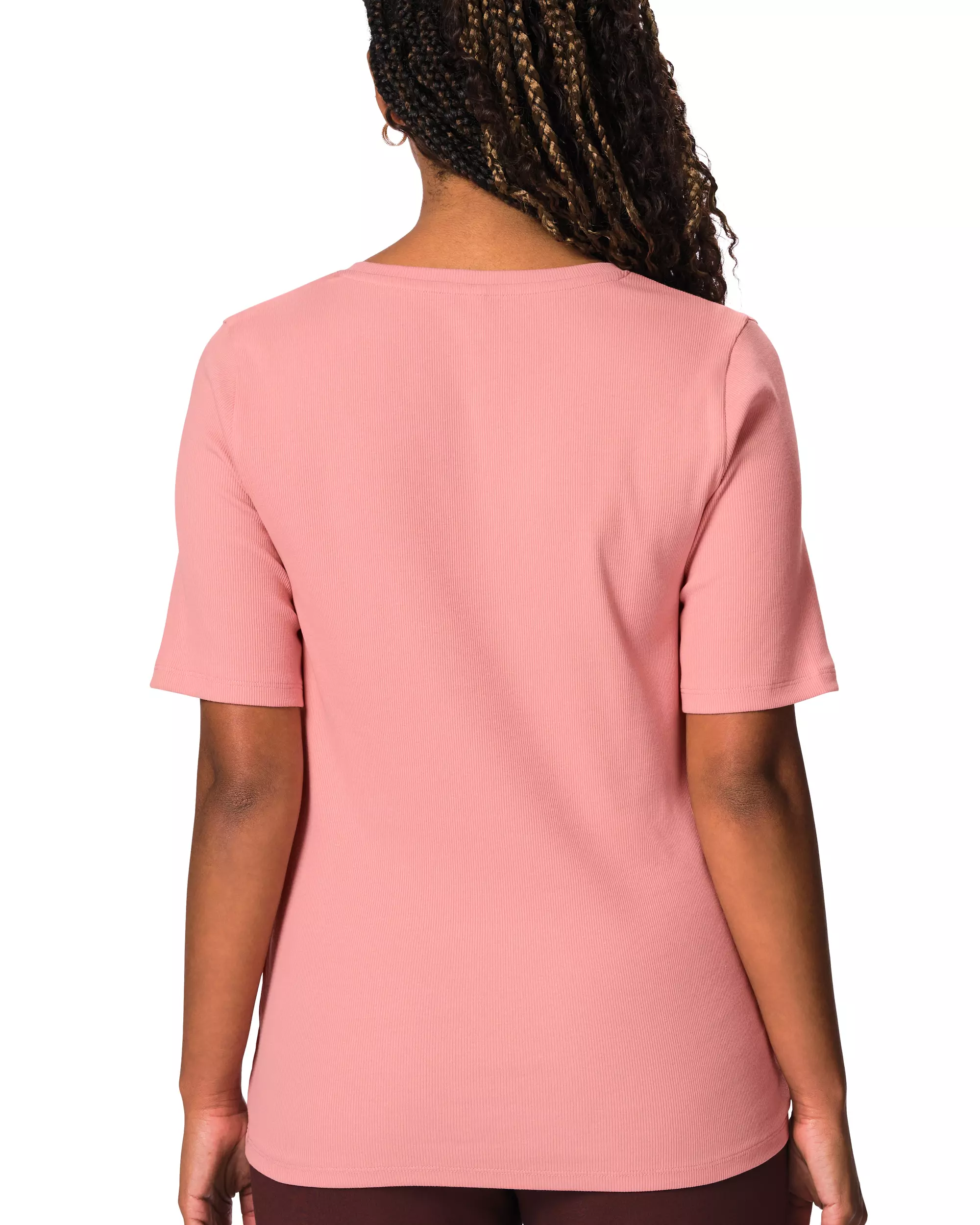 Damen-T-Shirt, Regular Fit, gerippt