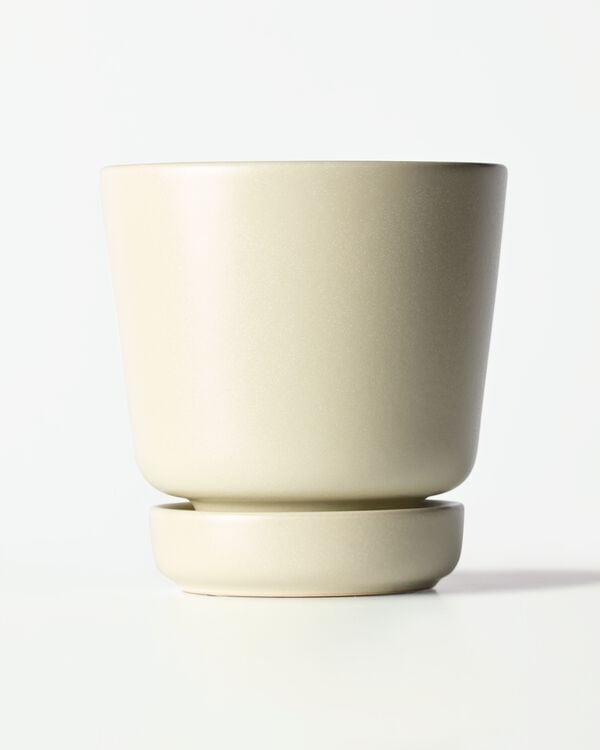 cache-pot ⌀11x12 cm c&eacute;ramique blanc - 13326307 - HEMA