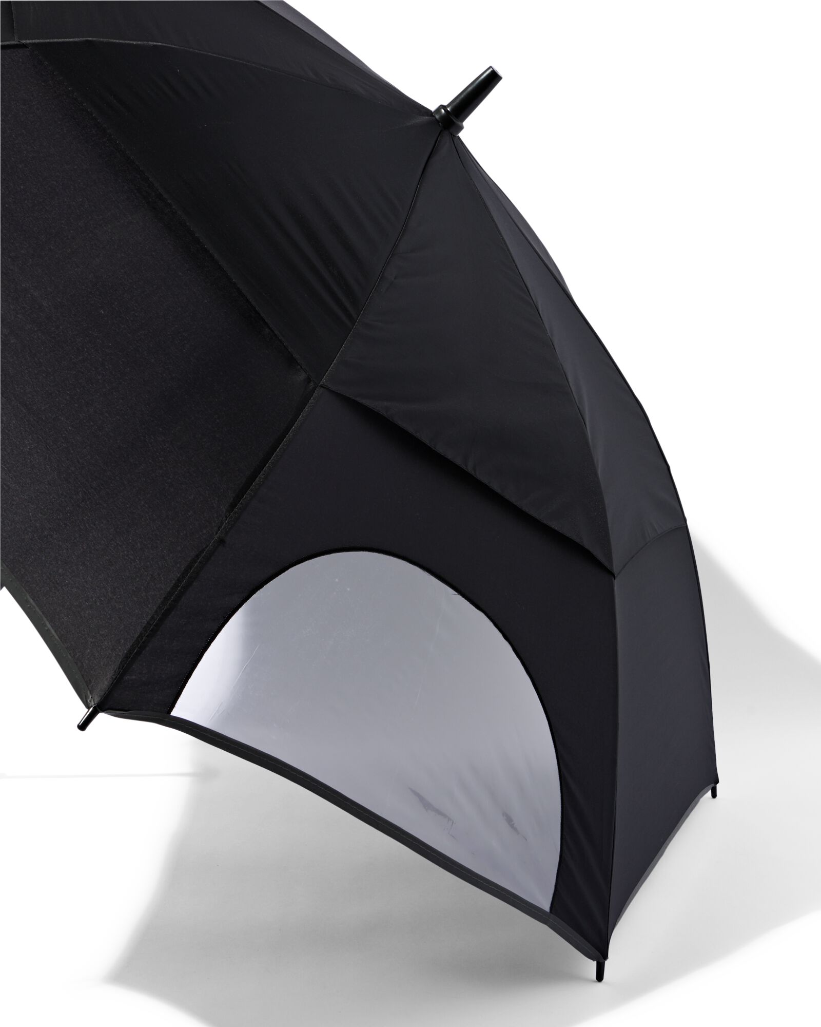 windbestendige paraplu &Oslash;114x89 zwart - 16830015 - HEMA