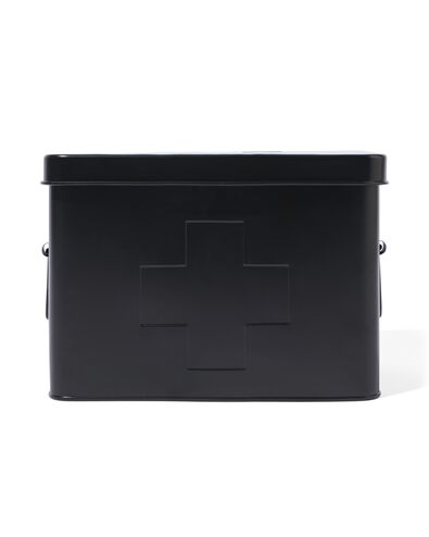 medicijnbox klein zwart 14.5x23x16 - 80330036 - HEMA