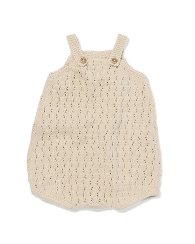 newborn jumpsuit gebreid zand - 33451120SAND - HEMA