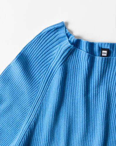 damestrui Louisa rib blauw blauw - 36214870BLUE - HEMA