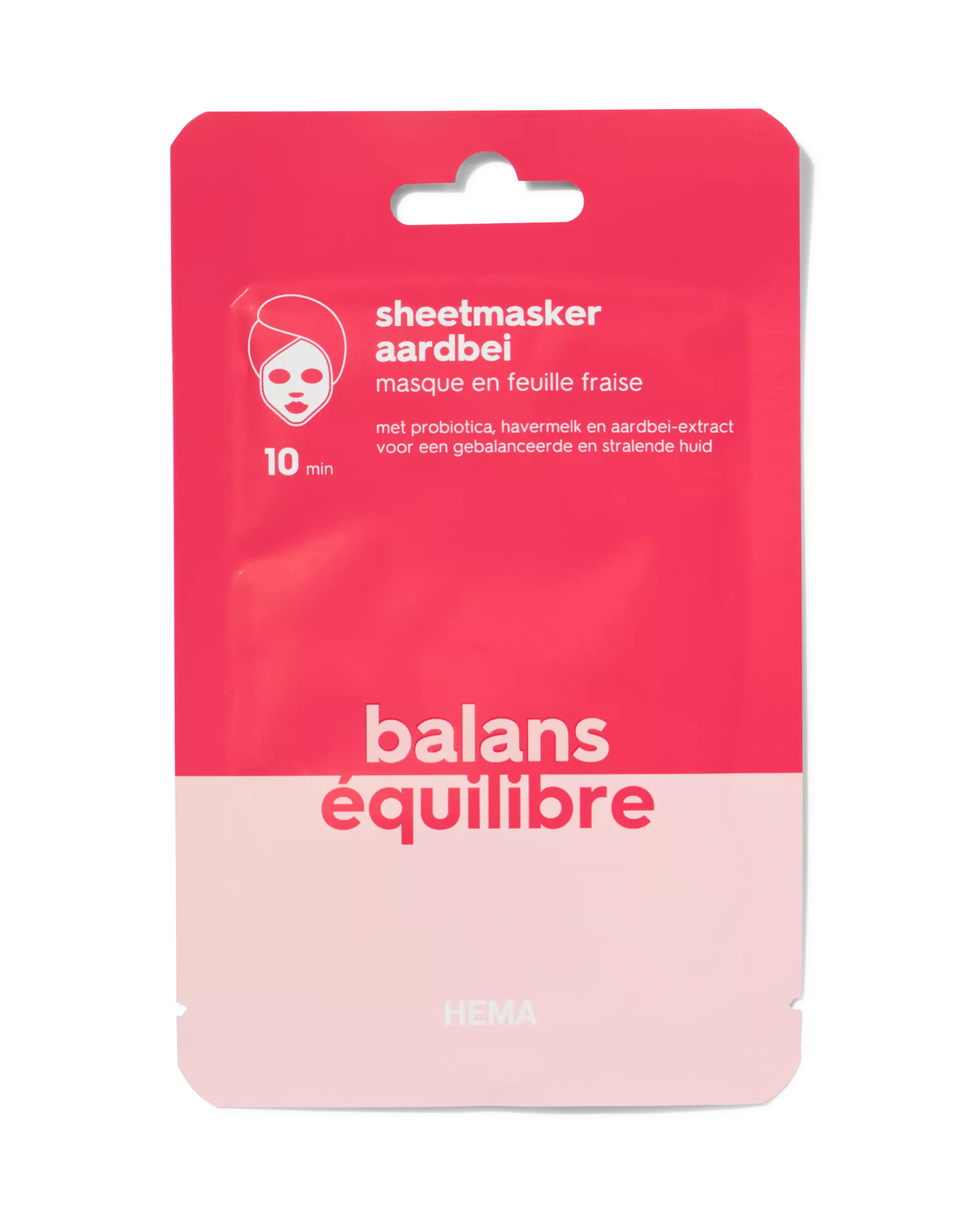 masque en tissu équilibre fraise