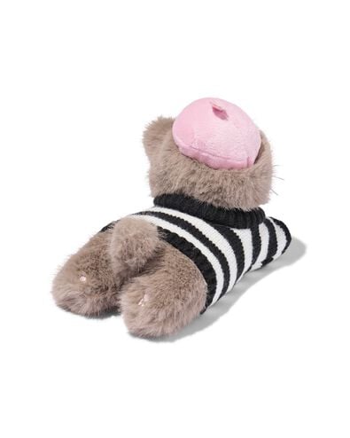 knuffel 20x11x13cm kat met baret - 61104319 - HEMA