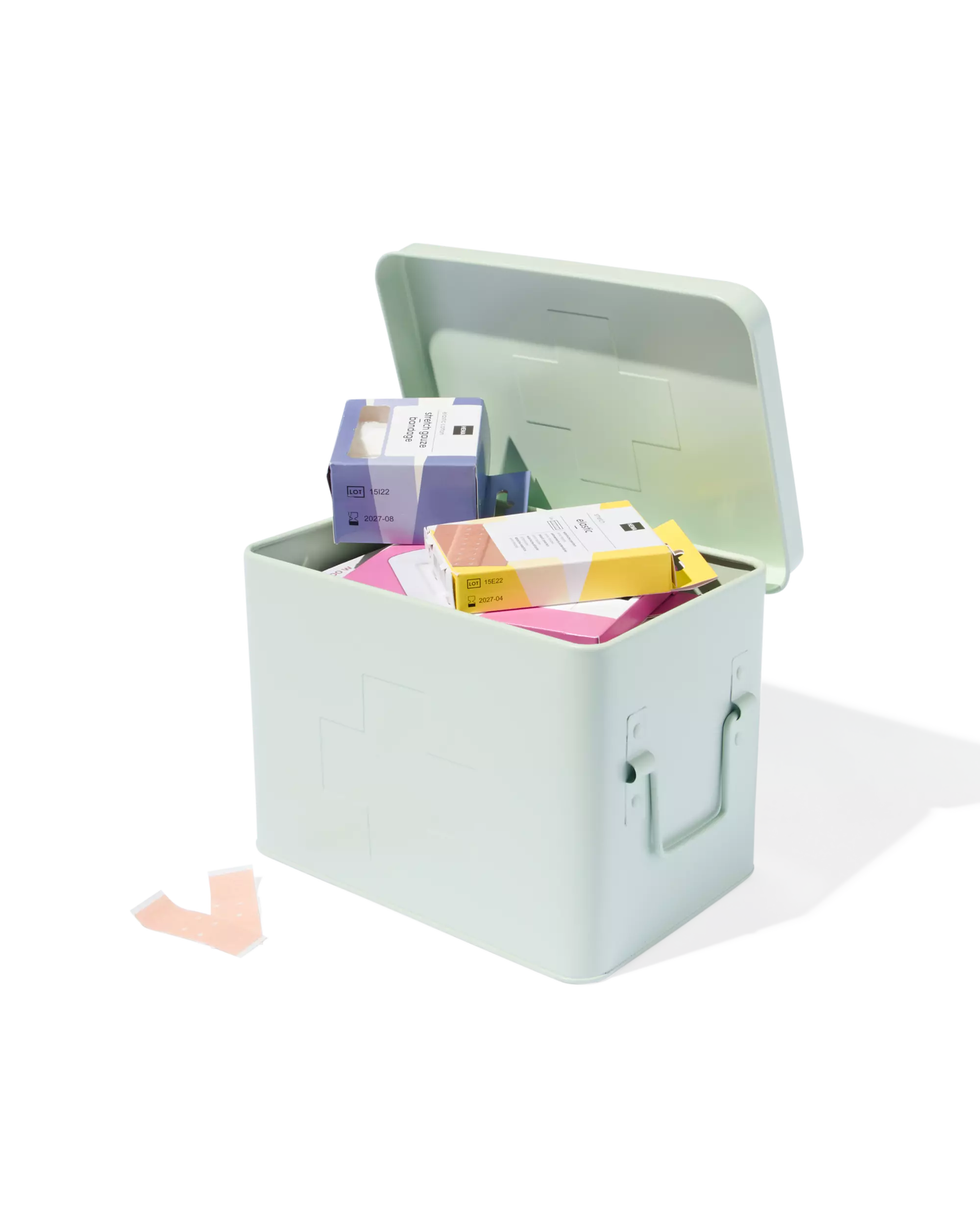 boîte à pharmacie petit modèle vert 14.5x23x16