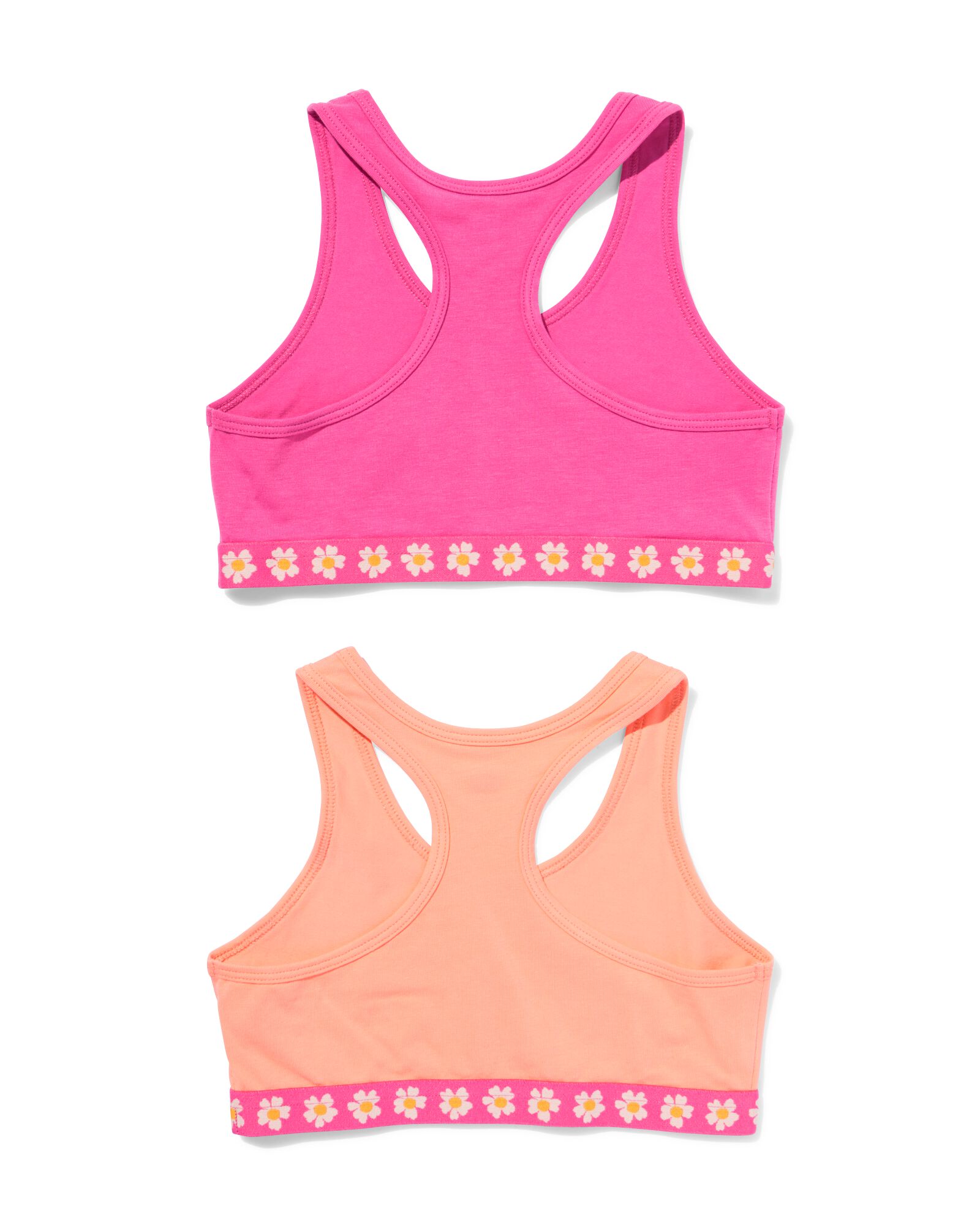 Kinder-Crop-Top Blumen &ndash; 2 St&uuml;ck pfirsich - 19302160PEACH - HEMA