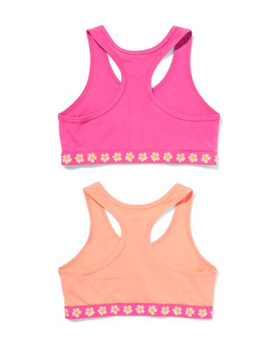 Kinder-Crop-Top Blumen &ndash; 2 St&uuml;ck pfirsich - 19302160PEACH - HEMA