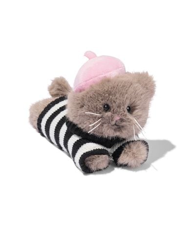knuffel 20x11x13cm kat met baret - 61104319 - HEMA