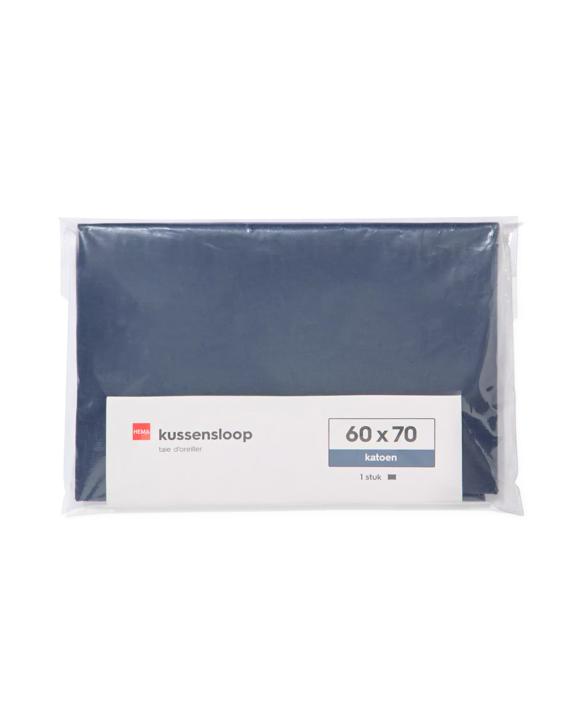 taie d'oreiller 60x70 cm coton doux bleu foncé