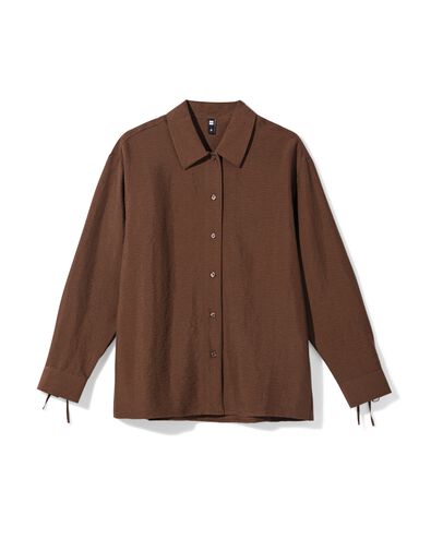 Damenbluse Day, Crinklestoff  braun braun - 36214280BROWN - HEMA