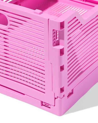 caisse pliable &agrave; lettres recycl&eacute;e M rose rose M  30 x 40 x 17 - 39810405 - HEMA