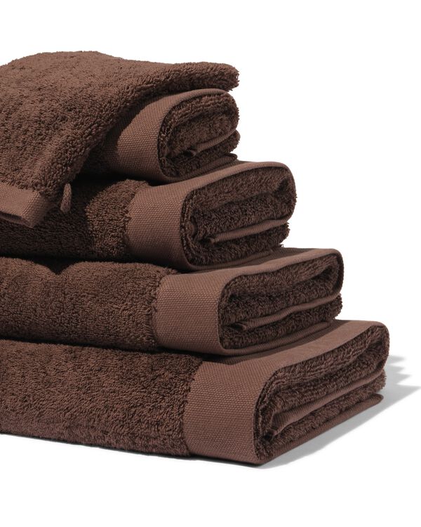 handdoeken - hotel extra zacht donkerbruin donkerbruin - 5200312DARKBROWN - HEMA