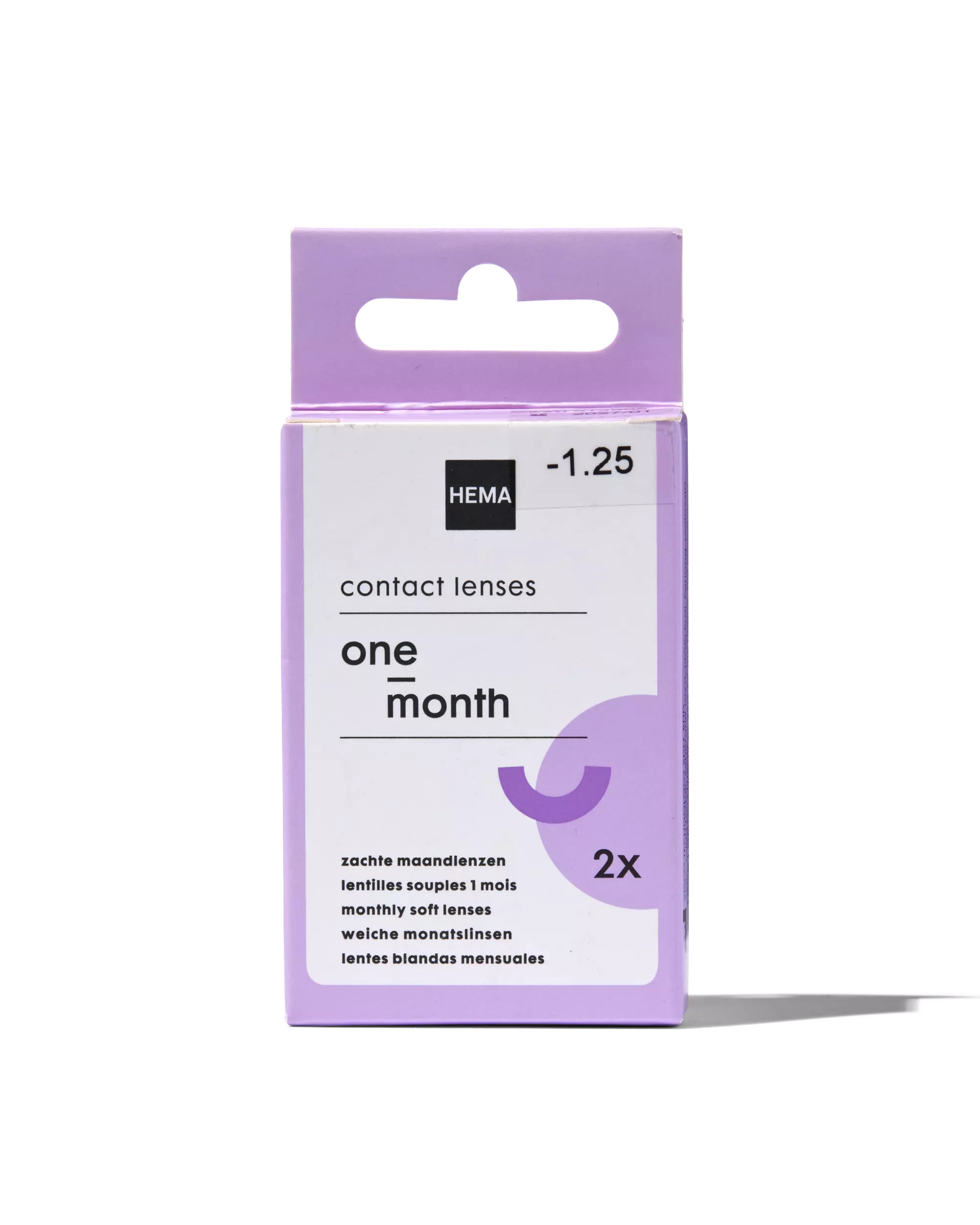 2 lentilles de contact mensuelles souples -2.50