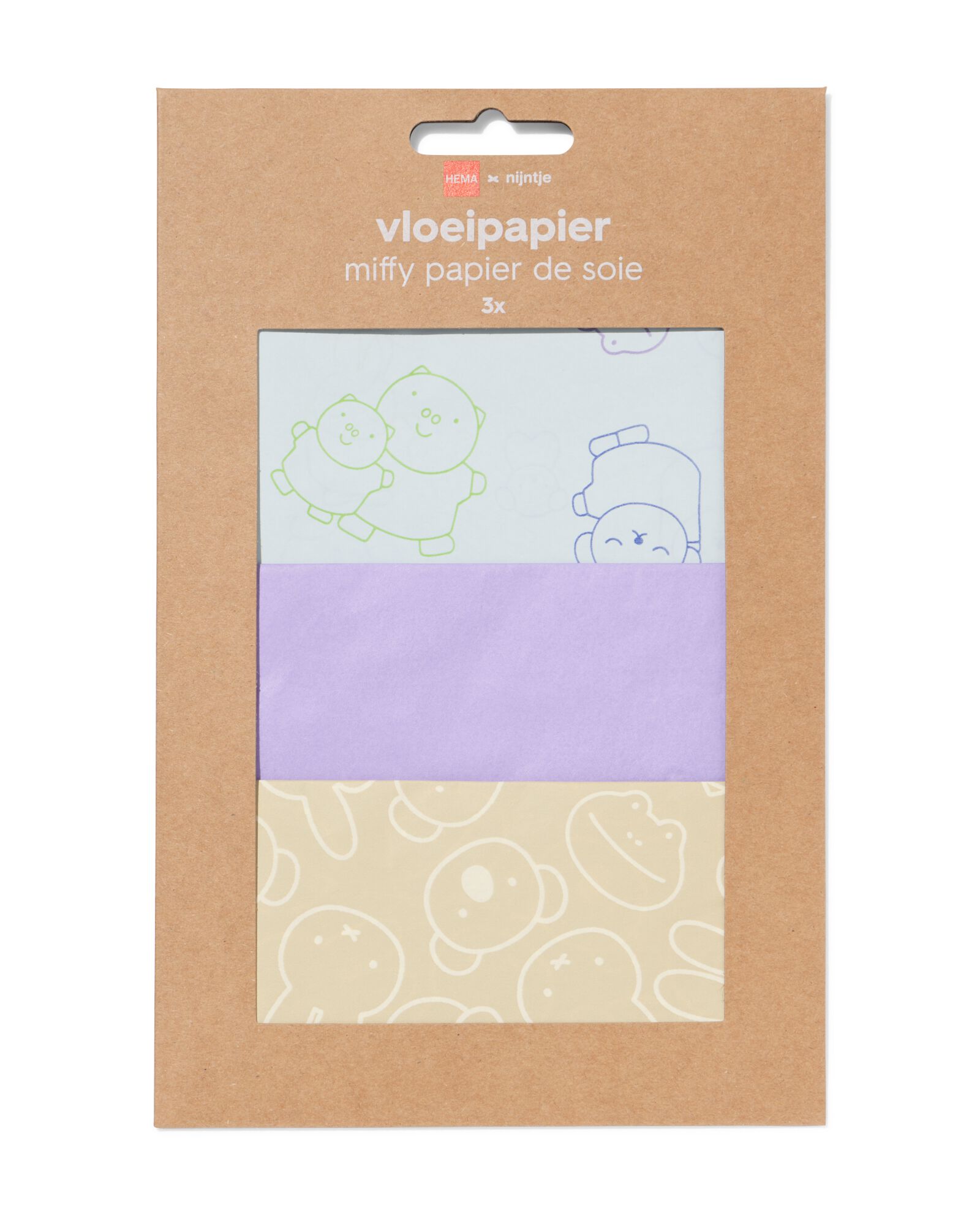 nijntje vloeipapier 14.5x22.5cm - 3 stuks - 14700724 - HEMA