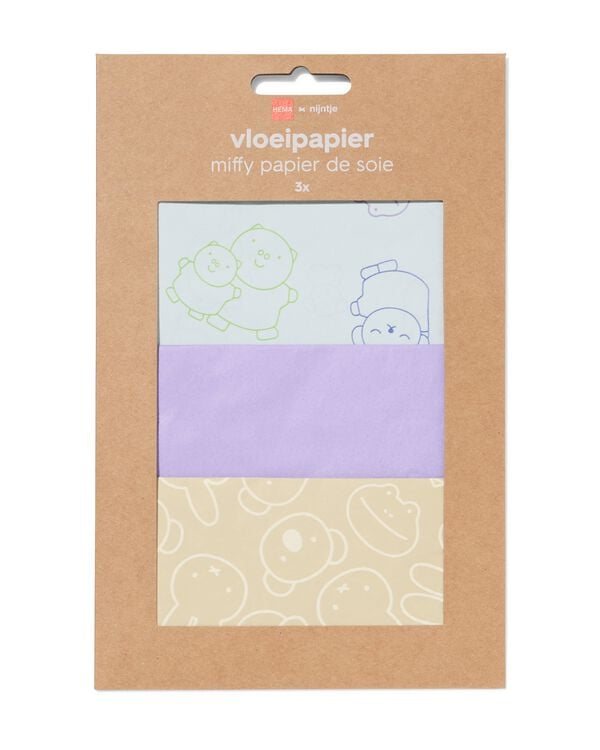 papier de soie miffy 14,5 x 22,5 cm - 3 feuilles - 14700724 - HEMA