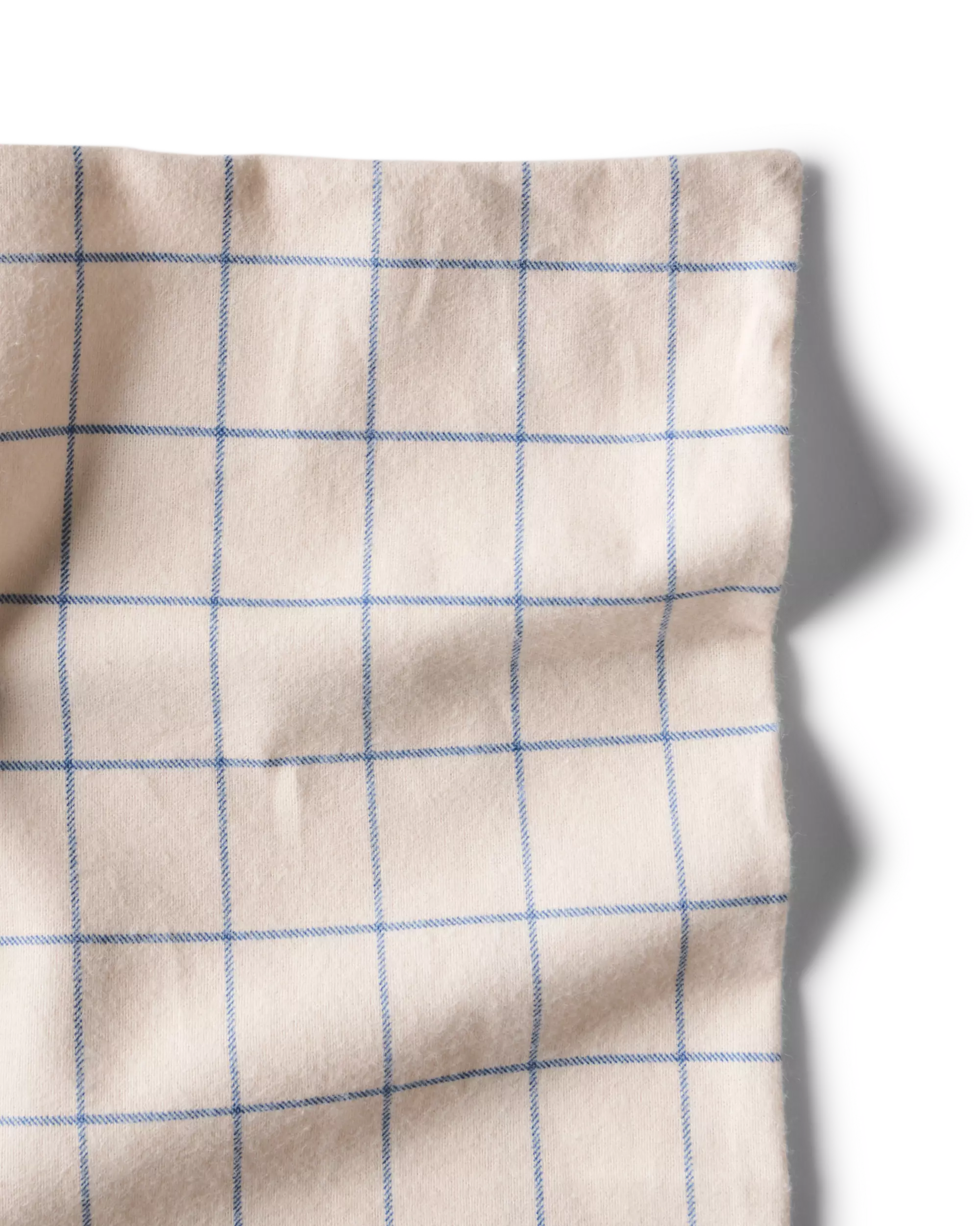 Bettbezug 140 × 200/220 cm, Flanell, kariert, blau