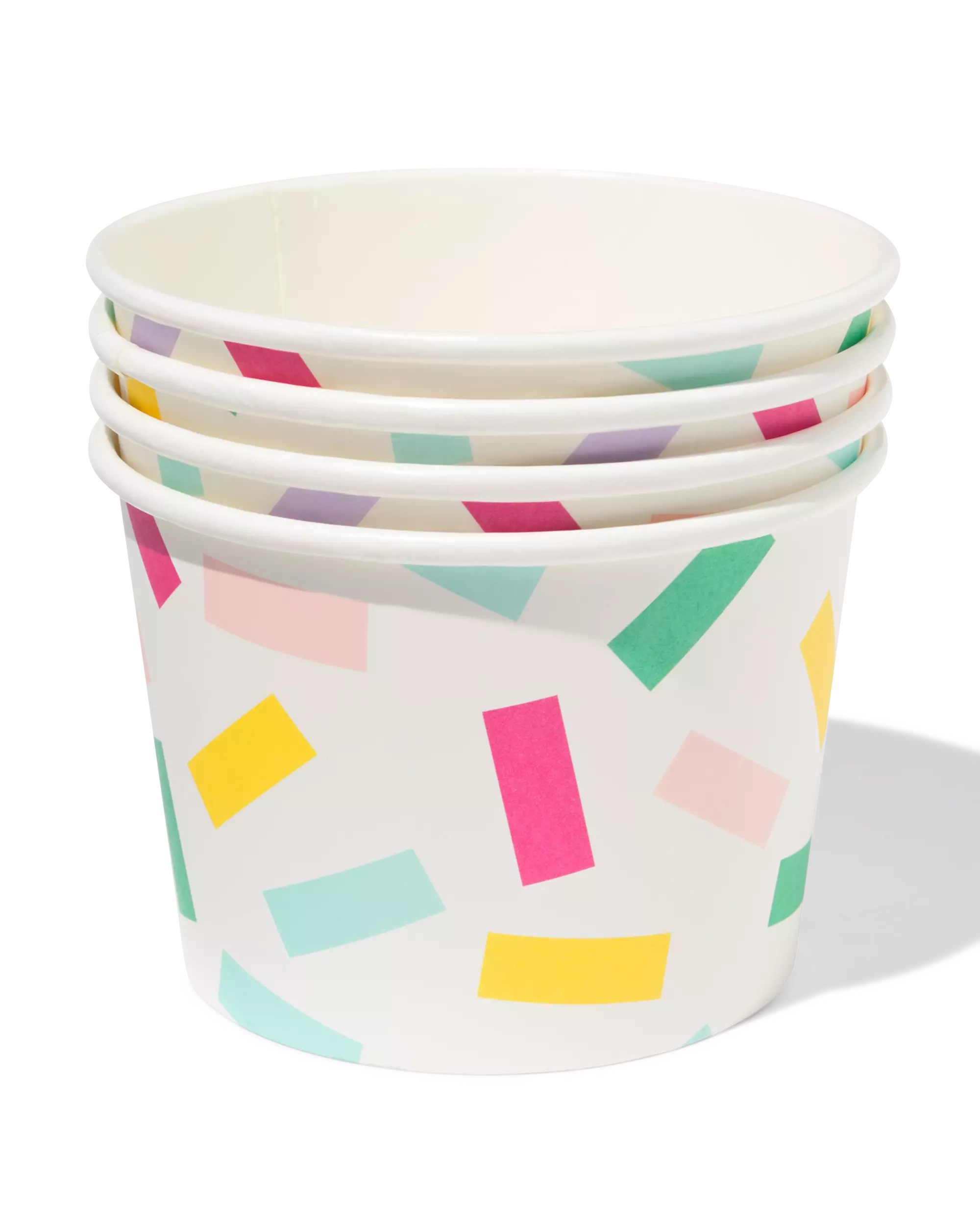 pots en carton  450ml confetti - 4 pièces