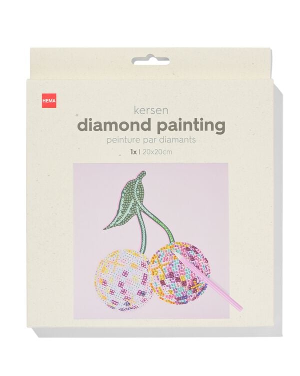 peinture diamant 20x20 cm cerises - 60702802 - HEMA