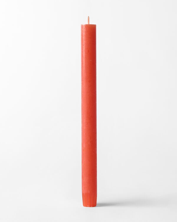 bougie longue ⌀2,2 x 27 cm rustique orange fonc&eacute; - 13504252 - HEMA