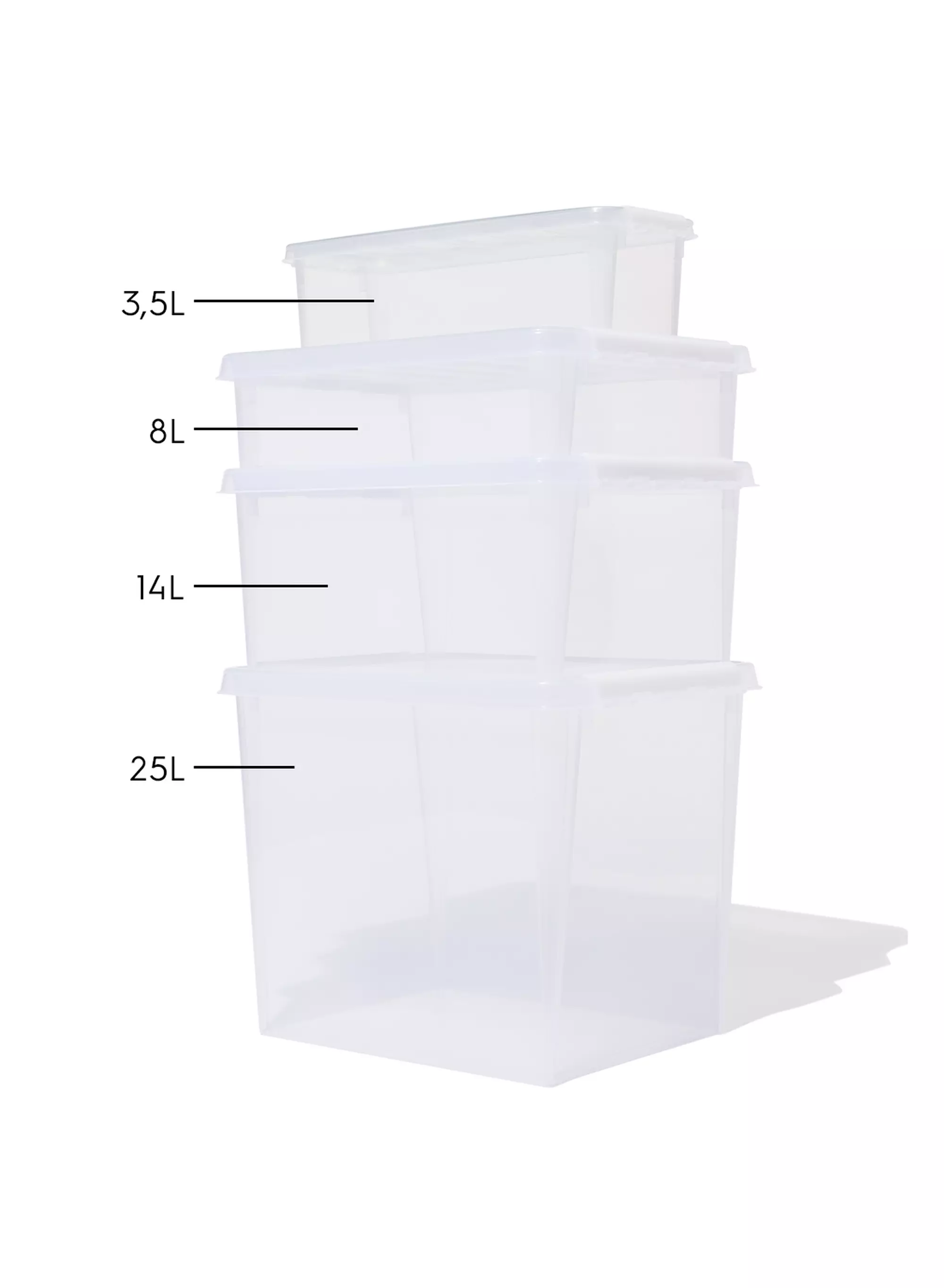 opbergbox 25L Madrid transparant 40x30x32