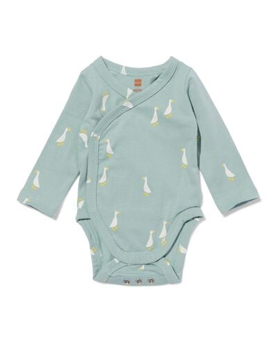 body crois&eacute; &eacute;volutif b&eacute;b&eacute; jersey oies bleu clair bleu clair - 33461720LIGHTBLUE - HEMA