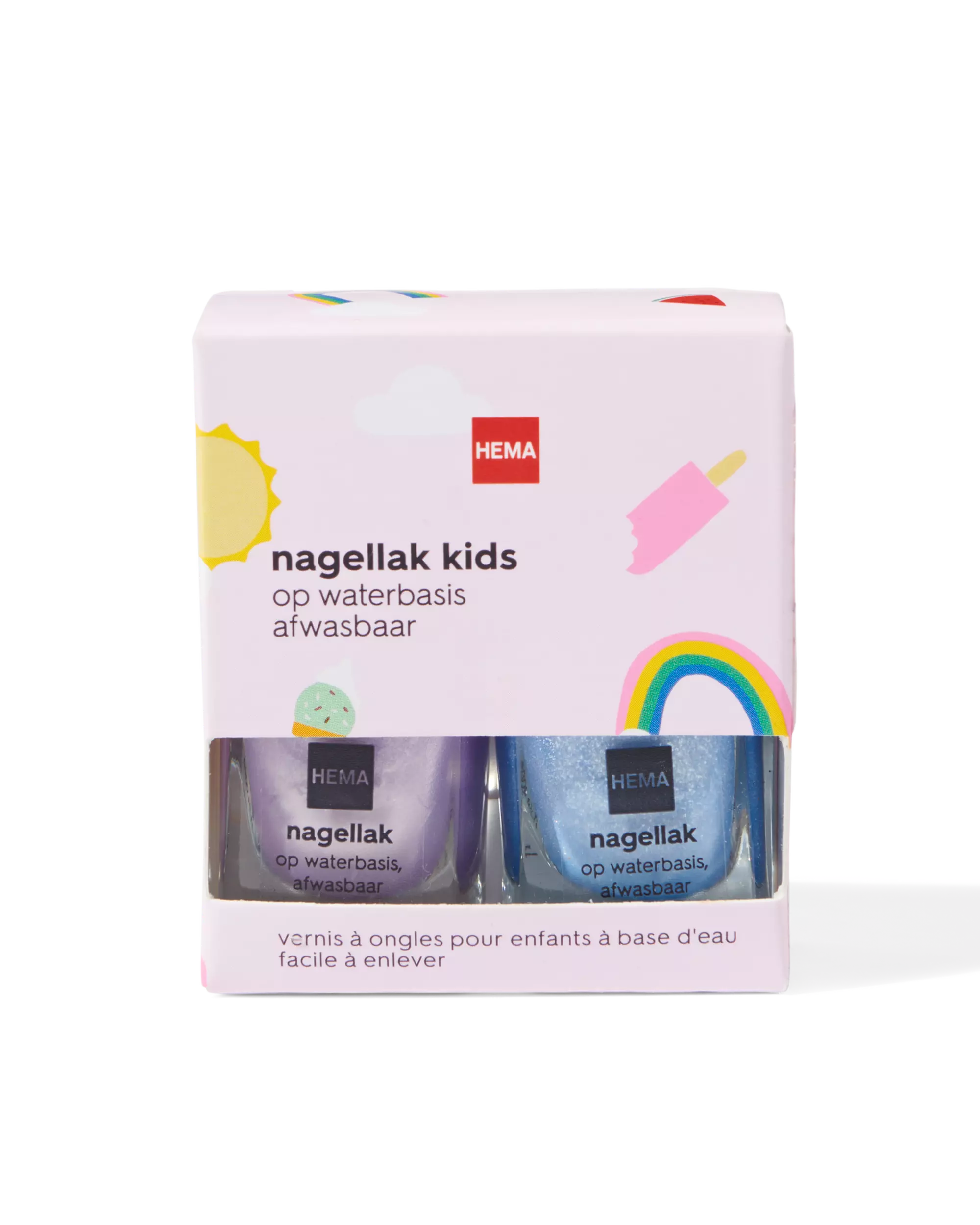 2 vernis à ongles enfant à base d’eau 
