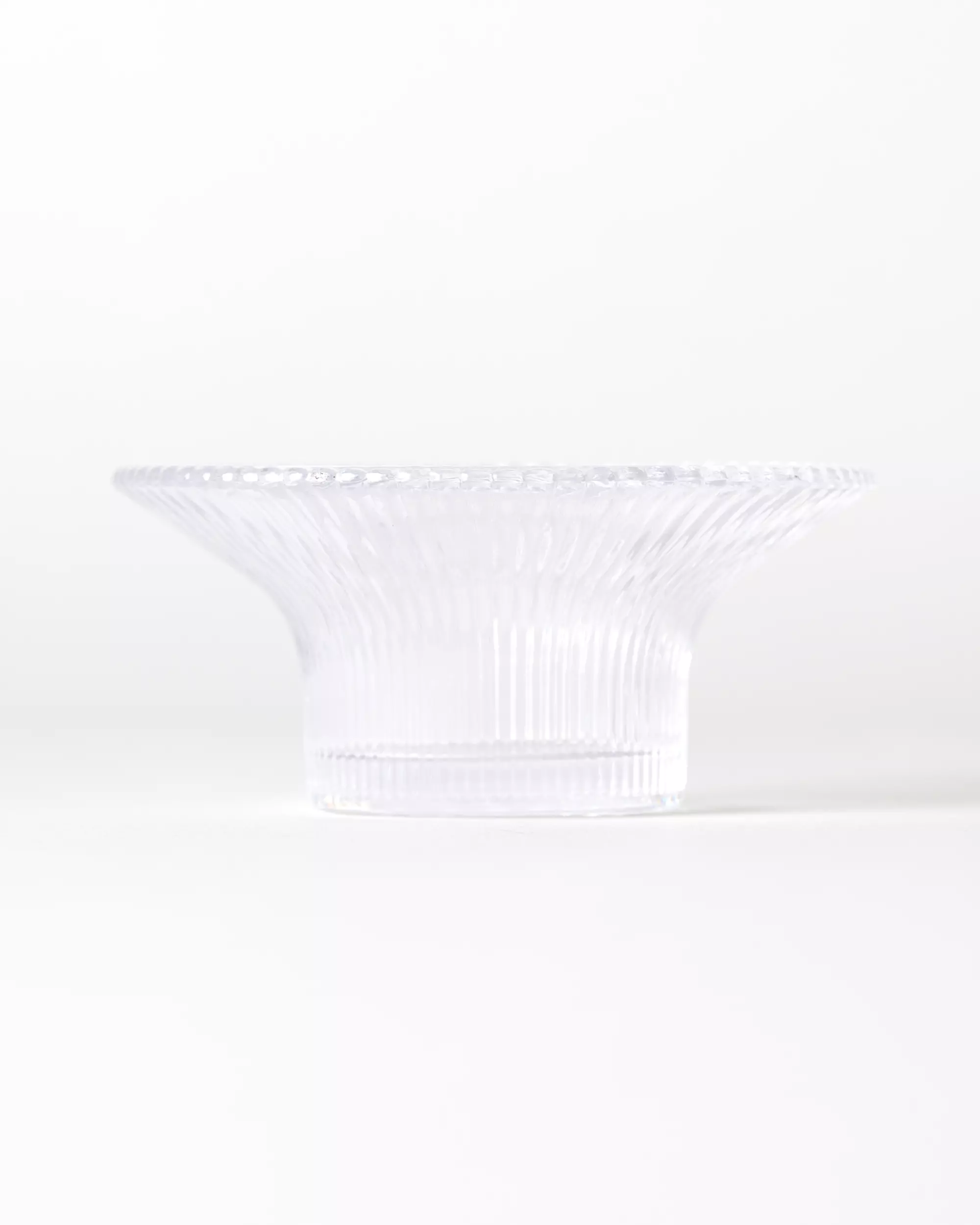 theelichthouder ⌀11x5cm Zwier glas transparant