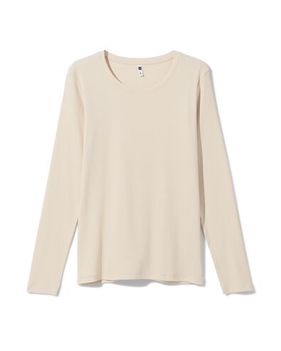 top femme Clara c&ocirc;tel&eacute; blanc cass&eacute; - 36364770OFFWHITE - HEMA