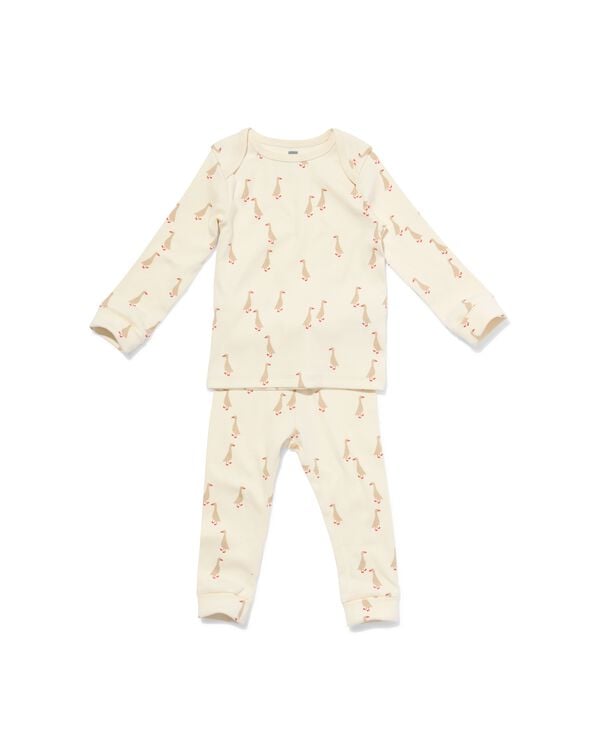 pyjama &eacute;volutif b&eacute;b&eacute; c&ocirc;tel&eacute; oies cr&egrave;me cr&egrave;me - 33308760CREAM - HEMA