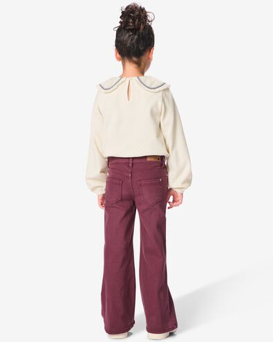 kinderjeans bootcut bordeauxrood bordeauxrood - 30867564BURGUNDYRED - HEMA